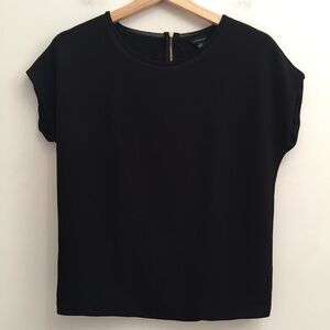 Ann Taylor Black Short Sleeve Blouse